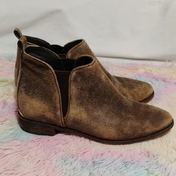 Michael Kors Brown Chukka Boots W Distressed Suede Finish Sz 8.5 - Picture 5 of 10